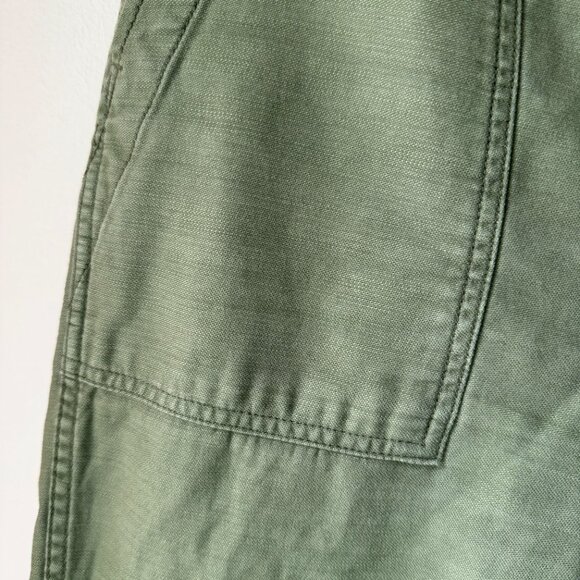 NWOT Madewell Green Cropped Cargo Pants - Utility Green - Picture 4 of 8
